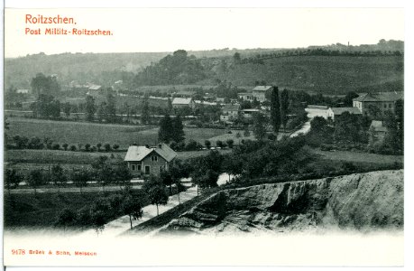 09478-Miltitz-Roitzschen-1908-Blick auf Roitzschen-Brück & Sohn Kunstverlag