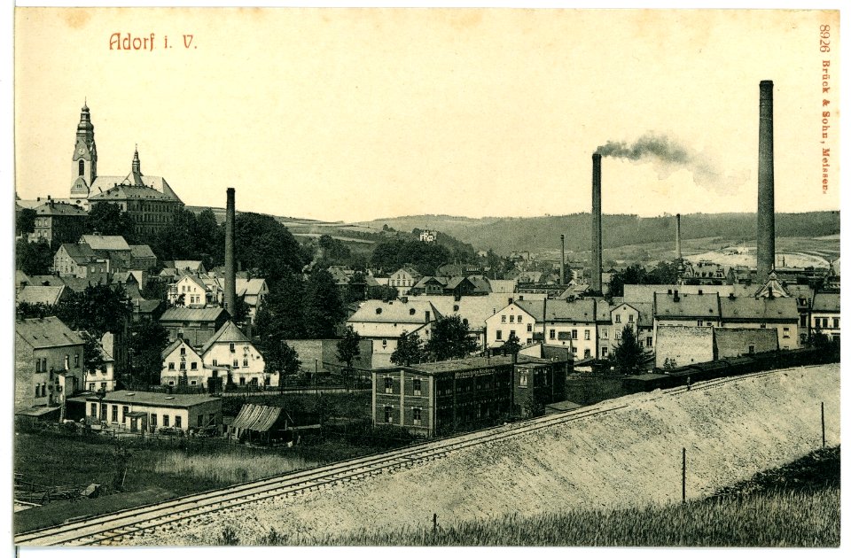 08926-Adorf-1907-Blick auf Adorf-Brück & Sohn Kunstverlag