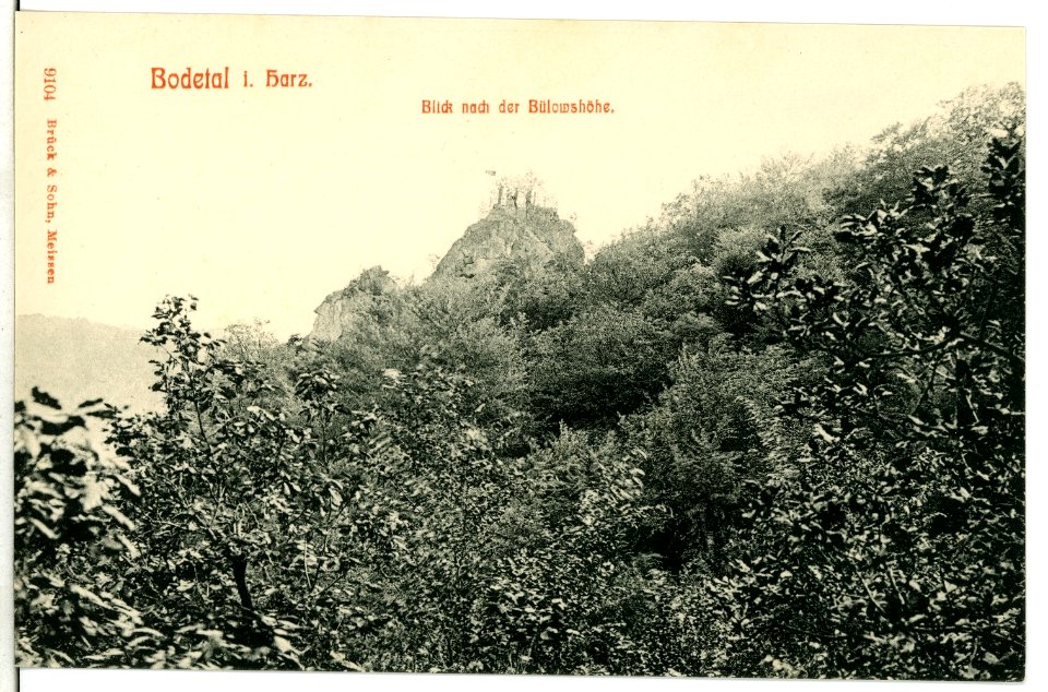09104-Bodetal-1907-Blick auf die Bülowshöhe-Brück & Sohn Kunstverlag