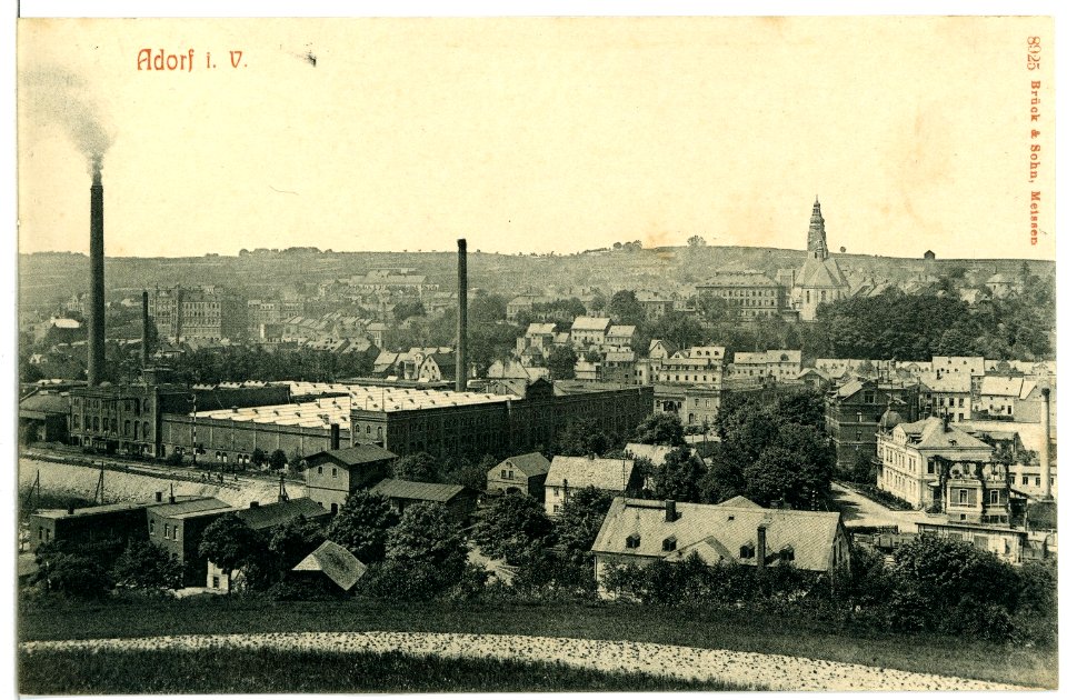 08925-Adorf-1907-Blick auf Adorf-Brück & Sohn Kunstverlag