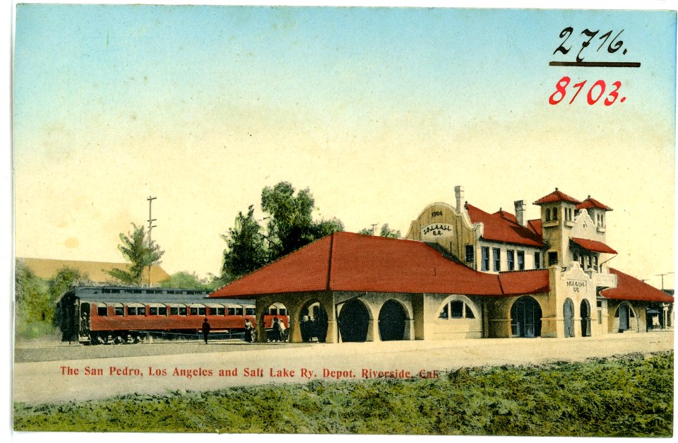 08103-Riverside, Cal.-1906-Depot-Brück & Sohn Kunstverlag