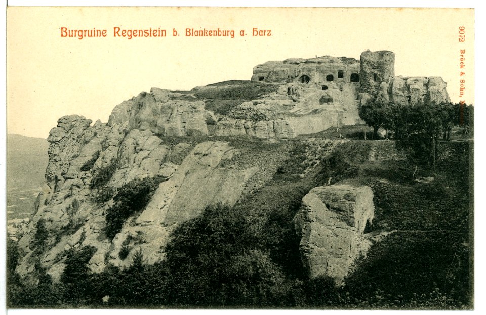 09072-Regenstein-1907-Burgruine-Brück & Sohn Kunstverlag