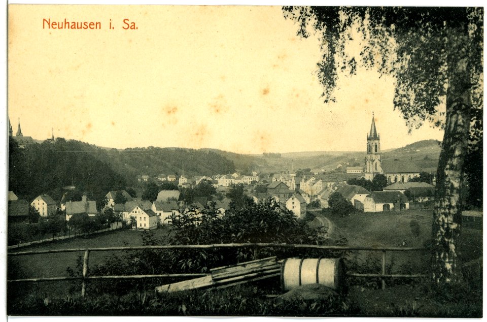 09363-Neuhausen-1907-Blick auf Neuhausen-Brück & Sohn Kunstverlag