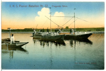 09389--1907- 2. Königlich Sächsisches Pionier-Bataillon Nr. 22 Fliegende Fähre-Brück & Sohn Kunstverlag