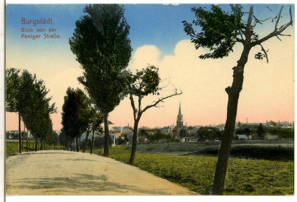 09550-Burgstädt-1908-Blick von der Peniger Straße-Brück & Sohn Kunstverlag