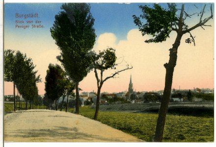 09550-Burgstädt-1908-Blick von der Peniger Straße-Brück & Sohn Kunstverlag
