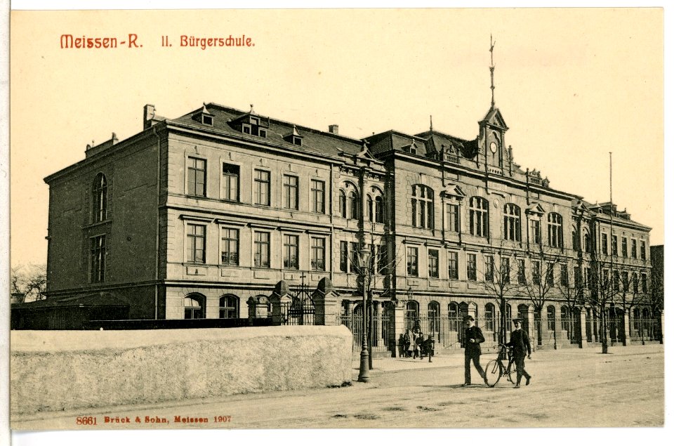 08661-Meißen-1907-II. Bürgerschule (Johannesschule)-Brück & Sohn Kunstverlag