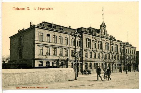 08661-Meißen-1907-II. Bürgerschule (Johannesschule)-Brück & Sohn Kunstverlag