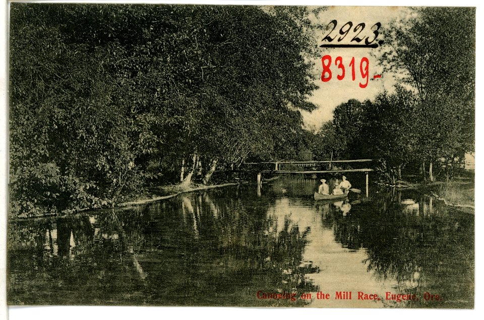 08319-Eugene, Ore.-1906-Canoeing on the Mill Race-Brück & Sohn Kunstverlag