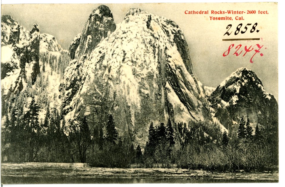 08247-Yosemite-1906-Cathedral Rocks Winter-Brück & Sohn Kunstverlag