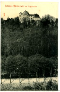 08790-Bärenstein-1907-Blick vom Müglitztal zum Schloß-Brück & Sohn Kunstverlag