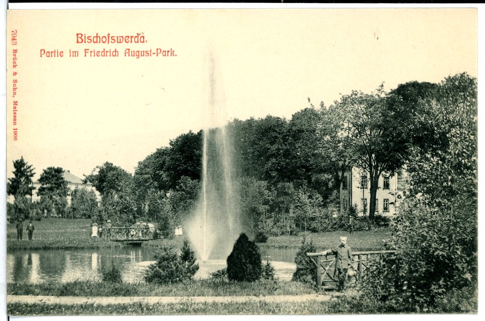 07943-Bischofswerda-1906-Im Friedrich-August-Park-Brück & Sohn Kunstverlag