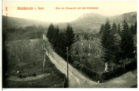 09280-Bleicherode-1907-Blick vom Amtsgericht nach dem Windoltskopf-Brück & Sohn Kunstverlag