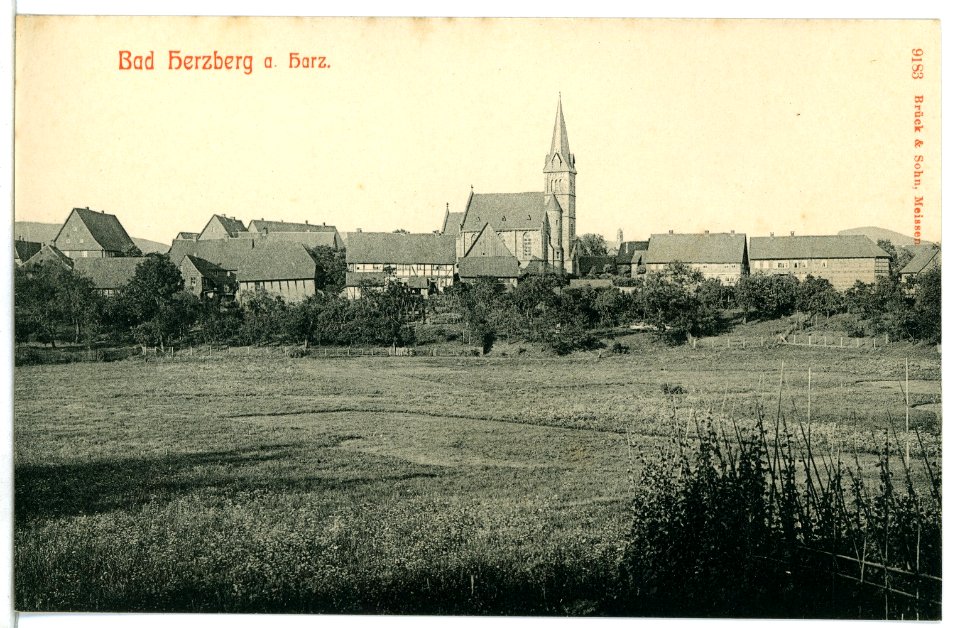 09183-Bad Herzberg-1907-Blick auf Bad Herzberg-Brück & Sohn Kunstverlag