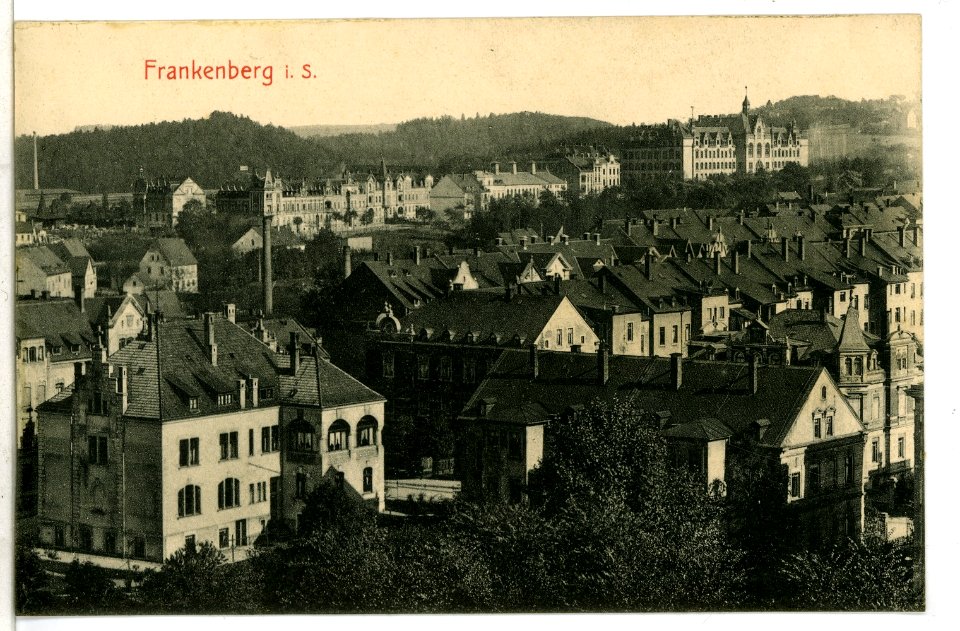 08869-Frankenberg-1907-Stadtansicht und Königliches Lehrerseminar-Brück & Sohn Kunstverlag