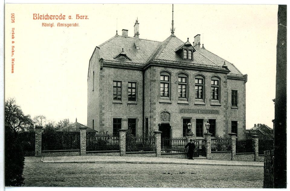 09276-Bleicherode-1907-Königliches Amtsgericht-Brück & Sohn Kunstverlag