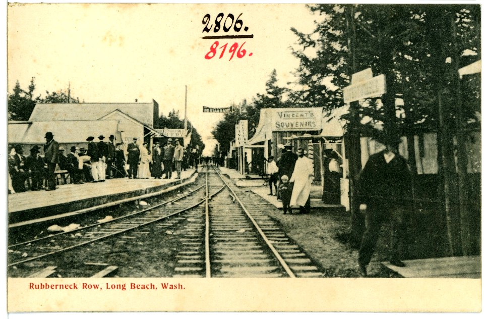 08196-Long Beach, Wash.-1906-Rubberneck Row-Brück & Sohn Kunstverlag