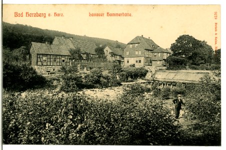 09179-Bad Herzberg-1907-Lonauer Hammerhütte-Brück & Sohn Kunstverlag