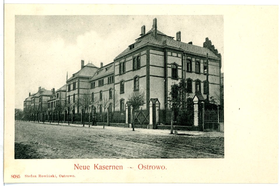 08085-Ostrowo-1906-Neue Kasernen-Brück & Sohn Kunstverlag