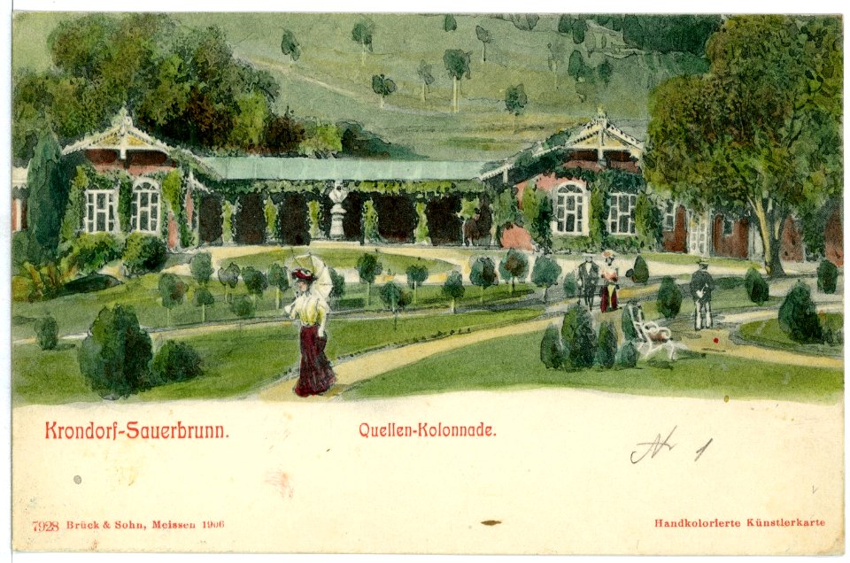 07928-Krondorf-1906-Sauerbrunn - Quellen-Kolonnade-Brück & Sohn Kunstverlag