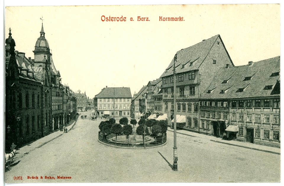 09261-Osterode-Harz-1907-Kornmarkt-Brück & Sohn Kunstverlag