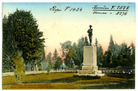 08278-Portland, Ore.-1906-Soldiers Monument and Graves, River View Cemetary-Brück & Sohn Kunstverlag