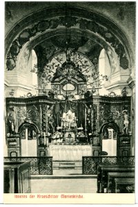 08671-Krzeschitz-1907-Inneres der Marienkirche-Brück & Sohn Kunstverlag