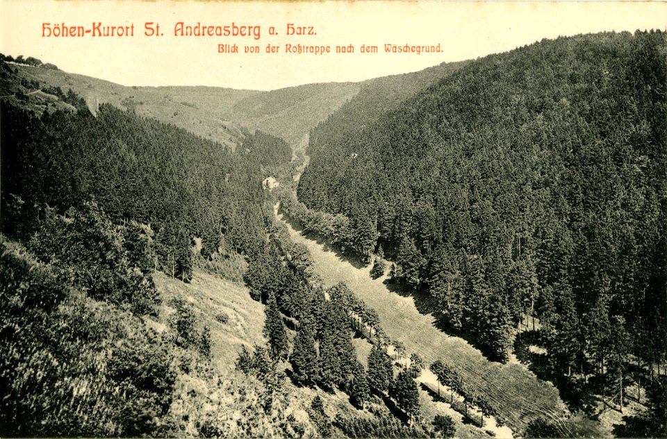09198-St. Andreasberg-1907-Blick von der Roßtrappe nach der Wäschegrund-Brück & Sohn Kunstverlag