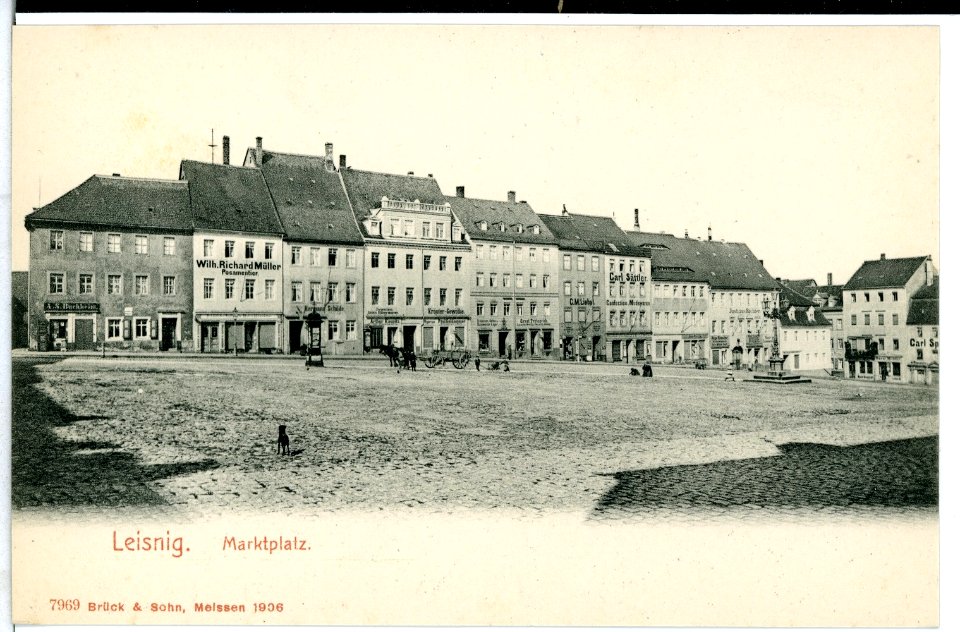 07969-Leisnig-1906-Marktplatz-Brück & Sohn Kunstverlag