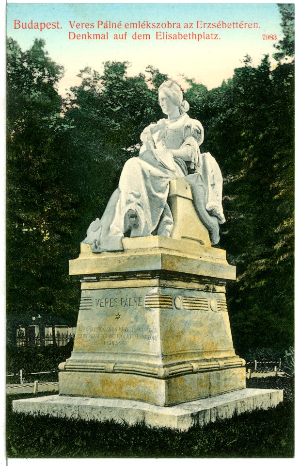 07983-Budapest-1906-Denkmal auf dem Elisabethplatz-Brück & Sohn Kunstverlag