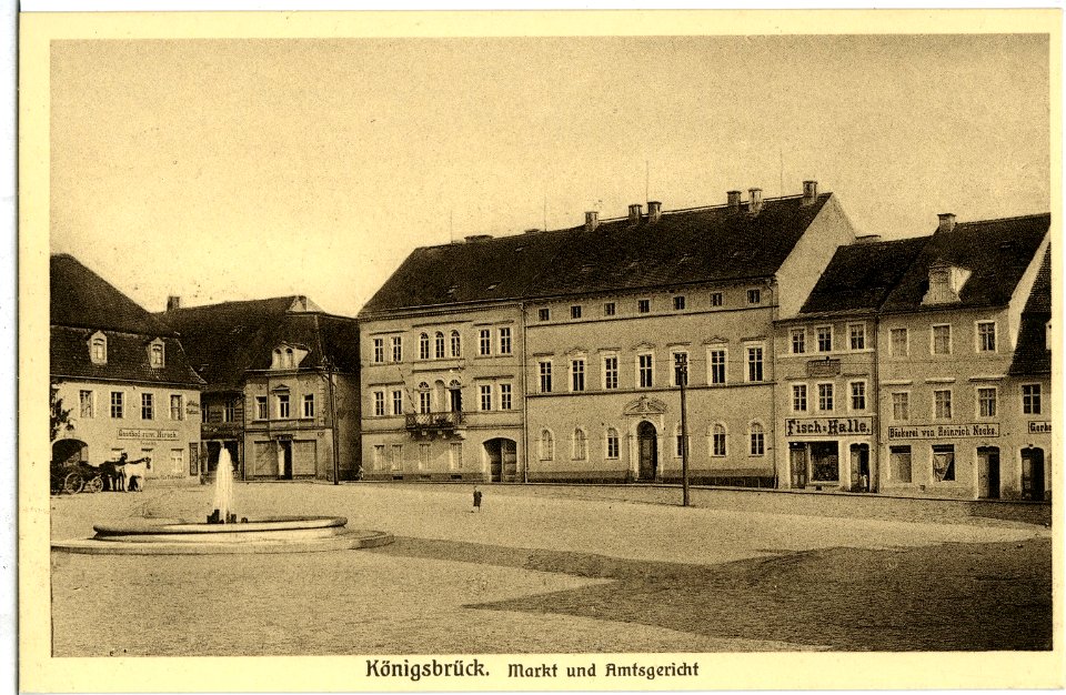 08948-Königsbrück-1907-Markt mit Amtsgericht-Brück & Sohn Kunstverlag