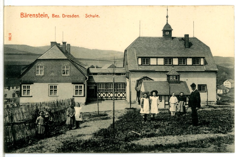 08786-Bärenstein-1907-Schule-Brück & Sohn Kunstverlag