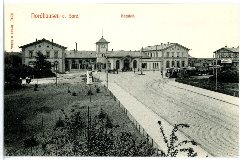 09291-Nordhausen-1907-Bahnhof-Brück & Sohn Kunstverlag