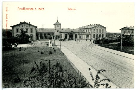 09291-Nordhausen-1907-Bahnhof-Brück & Sohn Kunstverlag