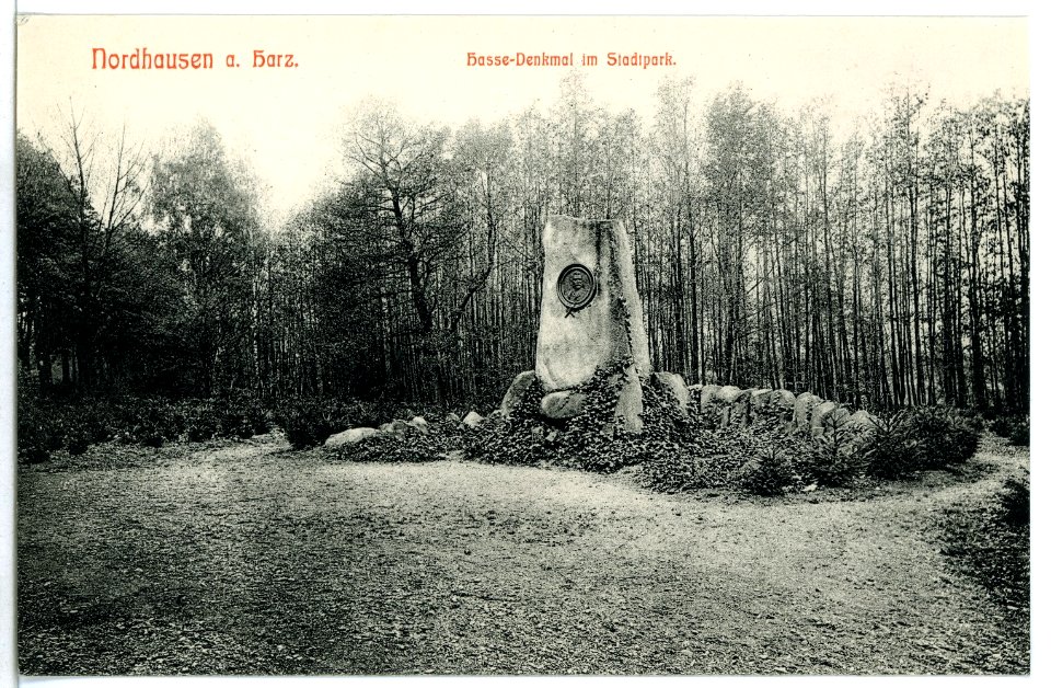 09285-Nordhausen-1907-Hassedenkmal im Stadtpark-Brück & Sohn Kunstverlag