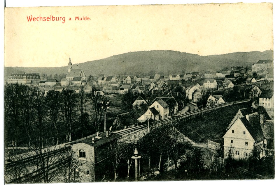 07944-Wechselburg-1906-Blick auf Wechselburg-Brück & Sohn Kunstverlag