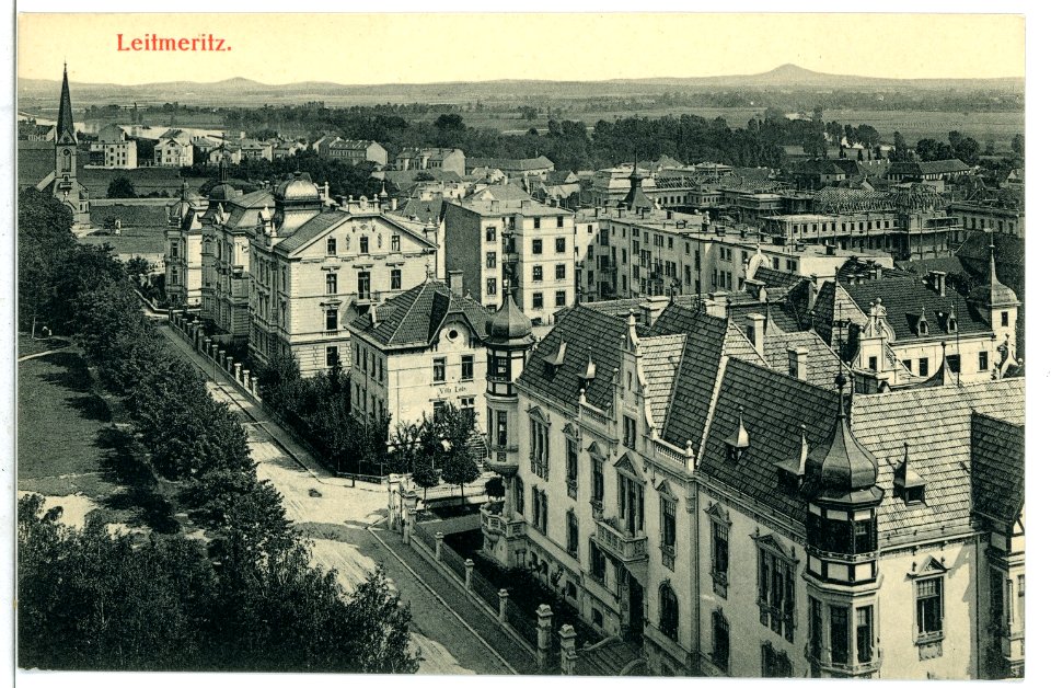 09416-Leitmeritz-1908-Blick auf Leitmeritz-Brück & Sohn Kunstverlag