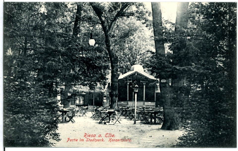 07938-Riesa-1906-Stadtpark - Konzertplatz-Brück & Sohn Kunstverlag