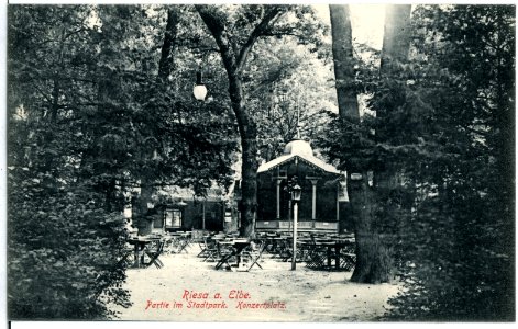 07938-Riesa-1906-Stadtpark - Konzertplatz-Brück & Sohn Kunstverlag