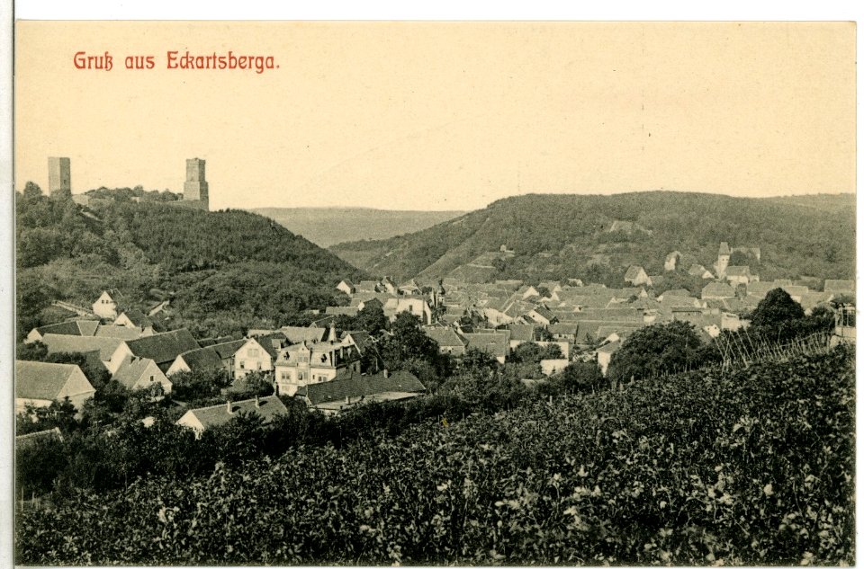 08674-Eckartsberga-1907-Blick auf Eckartsberga-Brück & Sohn Kunstverlag