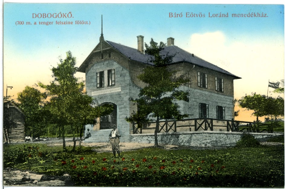 09244-Budapest-1907-Baro Eötvös Lorand-Menedekhaz A. Dobogokon-Brück & Sohn Kunstverlag