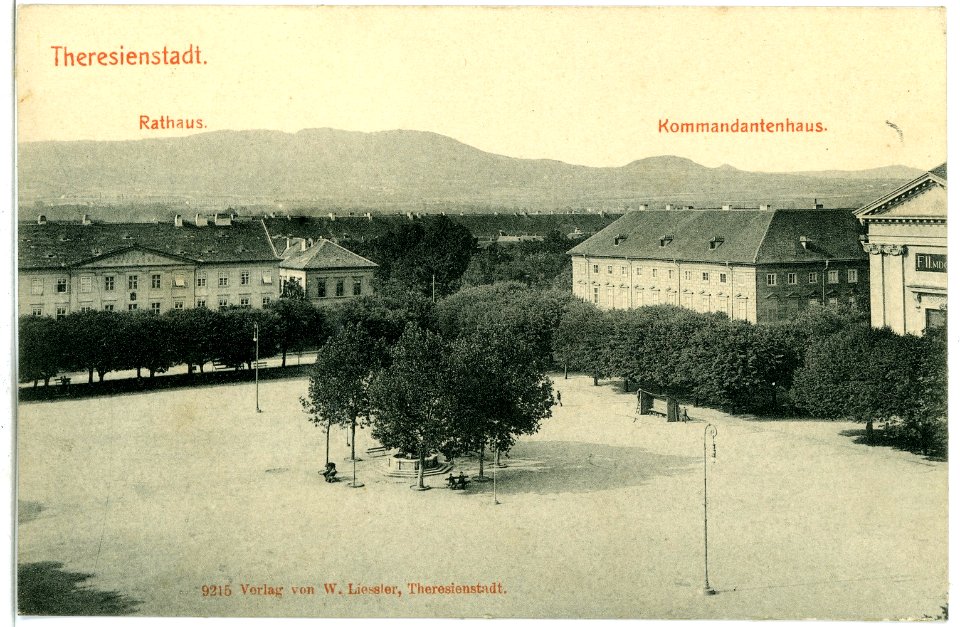 09215-Theresienstadt-1907-Komandantenhaus, Rathaus-Brück & Sohn Kunstverlag