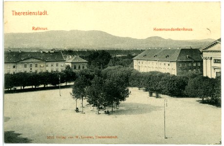 09215-Theresienstadt-1907-Komandantenhaus, Rathaus-Brück & Sohn Kunstverlag