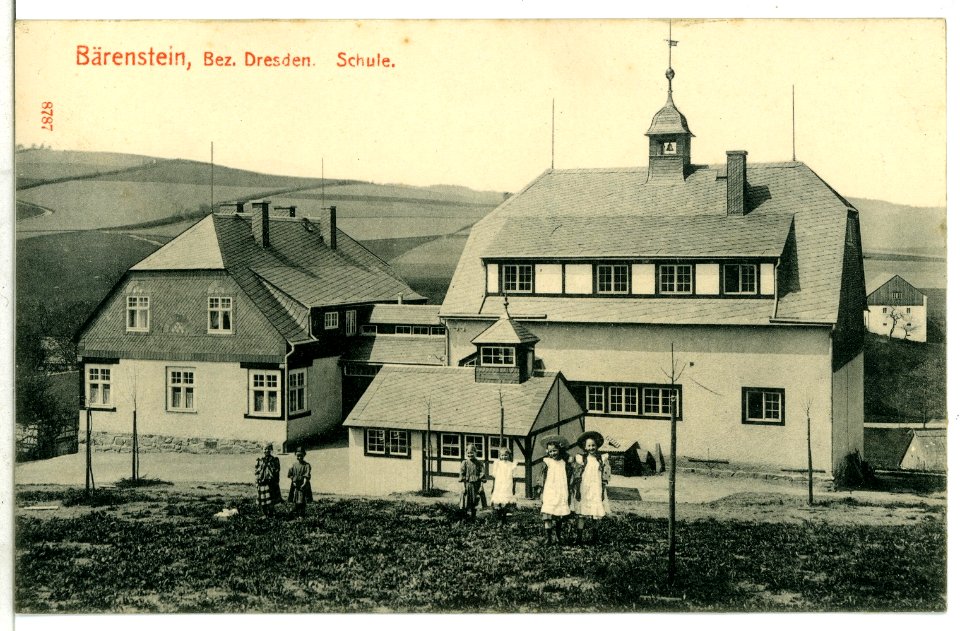 08787-Bärenstein-1907-Schule-Brück & Sohn Kunstverlag