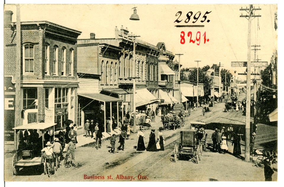 08291-Albany, Ore.-1906-Business Street-Brück & Sohn Kunstverlag