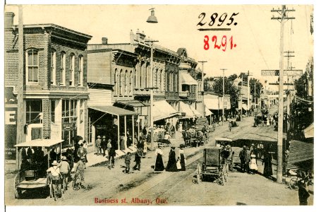 08291-Albany, Ore.-1906-Business Street-Brück & Sohn Kunstverlag
