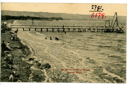 08179-San Mateo-1906-Bathing Beach, Coyote Point-Brück & Sohn Kunstverlag photo