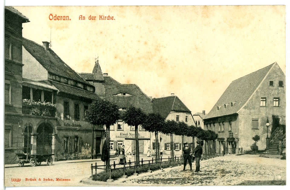 09329-Oederan-1907-An der Kirche-Brück & Sohn Kunstverlag