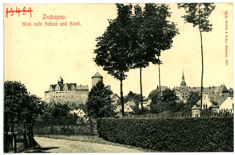 08539-Zschopau-1907-Blick auf Schloß und Stadt-Brück & Sohn Kunstverlag