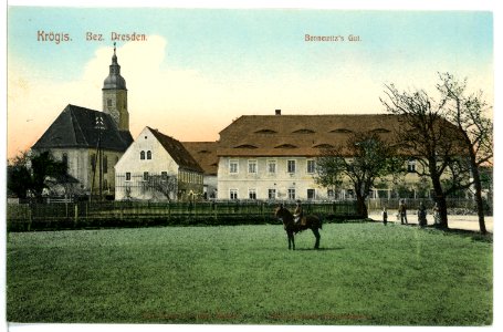08713-Krögis-1907-Kirche und Gut Bennewitz-Brück & Sohn Kunstverlag